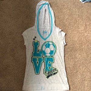 Love Soccer Shirt hoodie from Justice size 10 girl